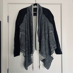 BlankNYC Mixed Media Open-Front Jacket